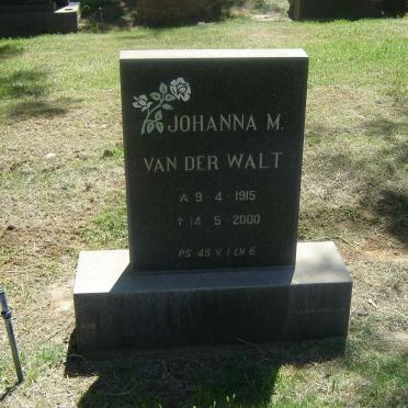 WALT Johanna M., van der 1915-2000