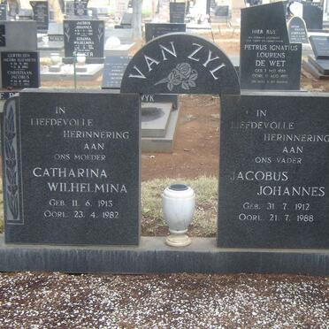 ZYL Jacobus Johannes, van 1912-1988 &amp; Catharina Wilhelmina 1913-1982