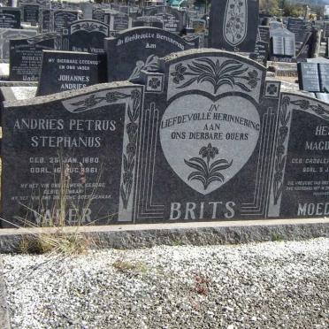 BRITS Andries Petrus Stephanus 1880-1961 &amp; Hester Magdalena GROBLER 1884-1944