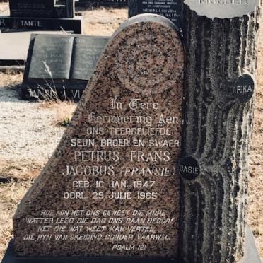 KRUGER Petrus Frans Jacobus 1947-1965