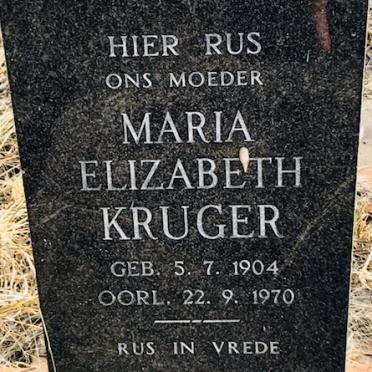 KRUGER Maria Elizabeth 1904-1970