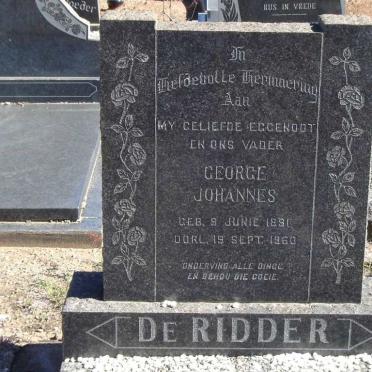 RIDDER George Johannes, de 1891-1960