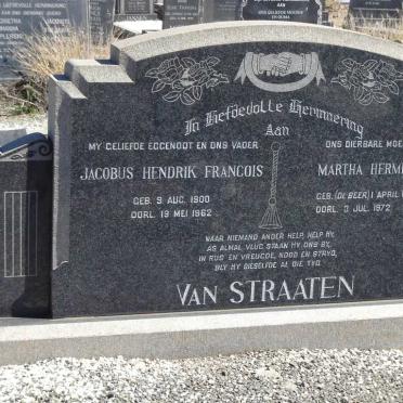 STRAATEN Jacobus Hendrik Francois, van 1900-1962 &amp; Martha Hermina DE BEER 1901-1972
