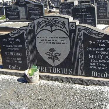 PRETORIUS Wilhelmus 1890-1960 &amp; Milly-Anne SWEMMER 1903-1972