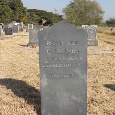 RAHN F.J.R. 1861-1933