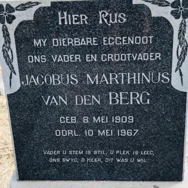 BERG Jacobus Marthinus, van den 1909-1967