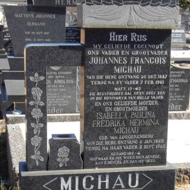 MICHAU Johannes Francois 1887-1961 &amp; Isabella Paulina Fredrika Hermina VAN LOGGERENBERG 1885-1965