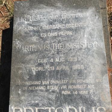 PRETORIUS Marthinus Theunis Steyn 1919-1968