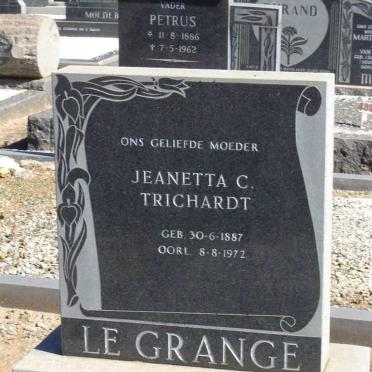 GRANGE Jeanetta C. Trichardt, le 1887-1972