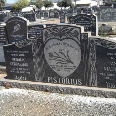 PISTORIUS Hendrik Gerhardus 1888-1962 &amp; Anna Magdalena ROOS 1891-1969
