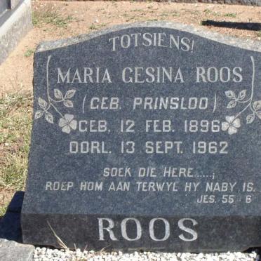 ROOS Maria Gesina nee PRINSLOO 1896-1962