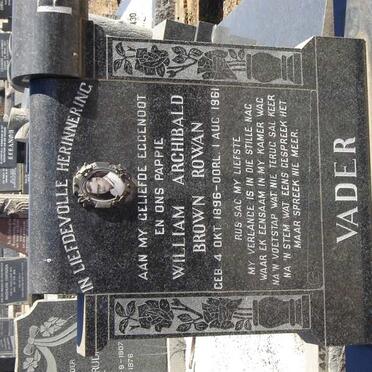 ROWAN William Archibald Brown 1896-1961&amp; Catharina Helena 1896-1976_2
