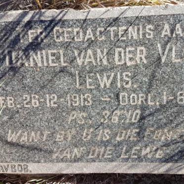 LEWIS Daniel Van Der Vlies 1913-1933