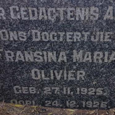 OLIVIER Fransina Maria 1925-1926