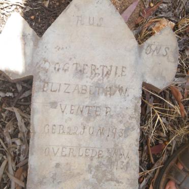 VENTER Elizabeth W. 1935-193?