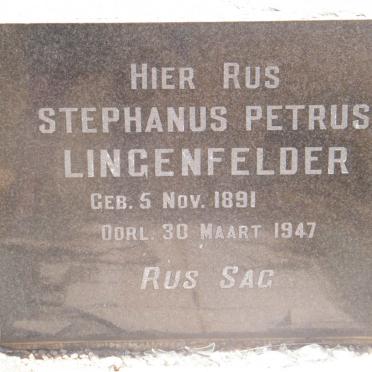 LINGENFELDER Stephanus Petrus 1891-1947