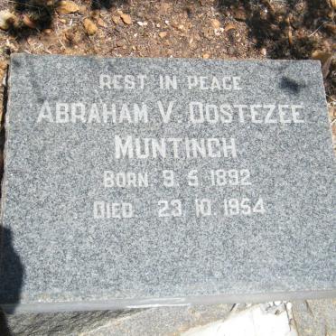 MUNTINGH Abraham V. Oostezee 1892-1954