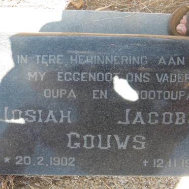 GOUWS Josiah Jacobus 1902-1979