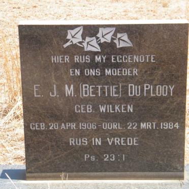 PLOOY E.J.M., du nee WILKEN 1906-1984