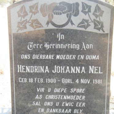 NEL Hendrina Johanna 1900-1981