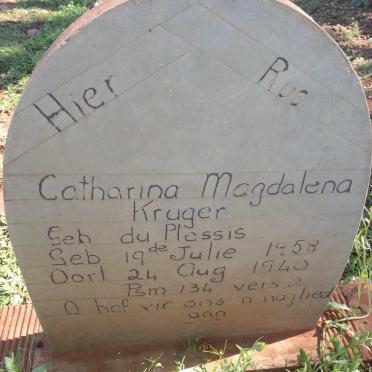 KRUGER Catharina Magdalena nee DU PLESSIS 1858-1940