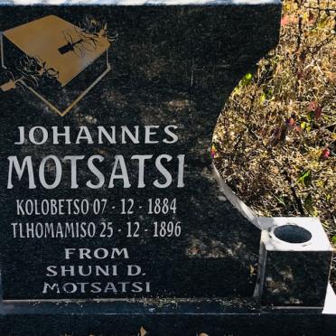 MOTSATSI Johannes 1884-1896