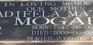 MOGAPI Gadifela Matilda 1942-2009