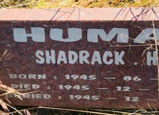 HUMA Shadrack 1945-1945