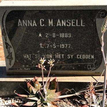 ANSELL Anna G.M. 1889-1977
