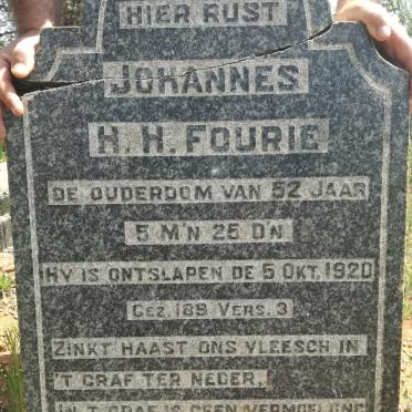 FOURIE Johannes H.H. -1920