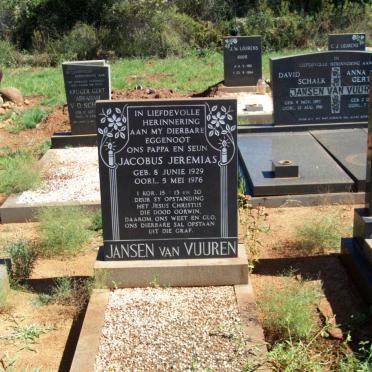 VUUREN Jacobus Jeremias, Jansen van 1929-1976