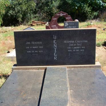 VENTER Jan Hendrik 1908-1972 &amp; Hermina Christina DU TOIT 1912-1972