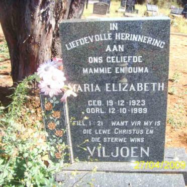 VILJOEN Maria Elizabeth 1923-1989