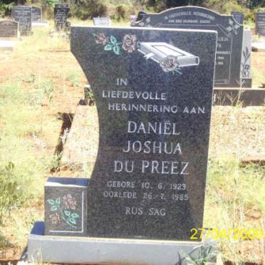 PREEZ Daniël Joshua, du 1923-1985