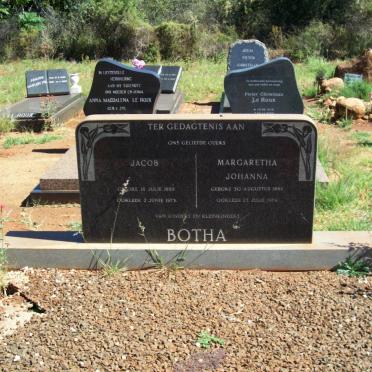 BOTHA Jacob 1889-1973 &amp; Margaretha Johanna 1889-1976