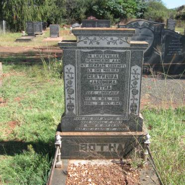 BOTHA Gertruida Jacomina nee LINDEQUE 1918-1947