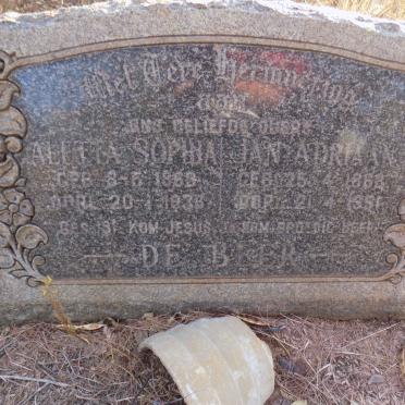 BEER Jan Adriaan, de 1868-1951 &amp; Aletta Sophia 1868-1936