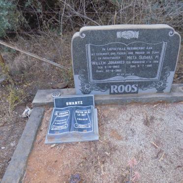 ROOS Willem Johannes 1903-1962 &amp; Mieta Susara M. ROBBERTSE 1908-1982
