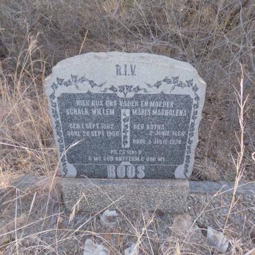 ROOS Schalk Willem 1862-1950 &amp; Maria Magdalena BOTHA 1866-1950