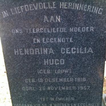 HUGO Hendrina Cecilia nee LOUW 1910-1957