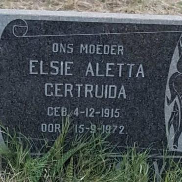 PLOOY Elsie Aletta Gertruida, du 1915-1972
