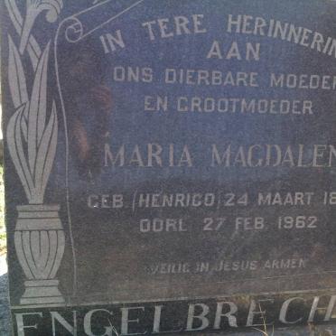 ENGELBRECHT Maria Magdalene nee HENRICO 1893-1962