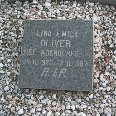 OLIVER Lina Emily nee ADENDORFF 1920-1987