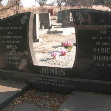 JONES James Christian 1929-1994 &amp; Elsie Sophia 1932-
