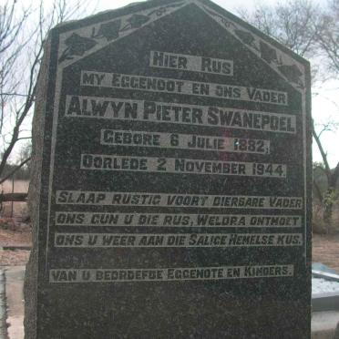 SWANEPOEL Alwyn Pieter 1882-1944 &amp; Cecila JONES 1892-1959
