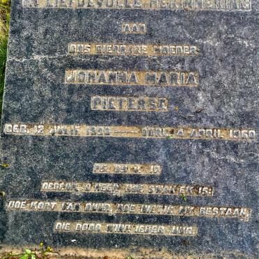 PIETERSE Johanna Maria 1890-1960