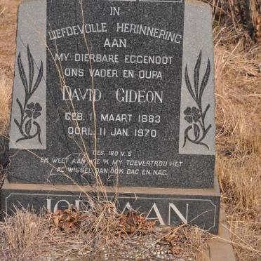 JORDAAN David Gideon 1883-1970