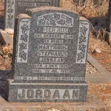 JORDAAN Marthinus Stephanus 1923-1952