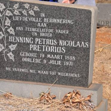 PRETORIUS Henning Petrus Nicolaas 1898-1971