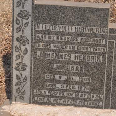 JORDAAN Johannes Hendrik 1908-1975